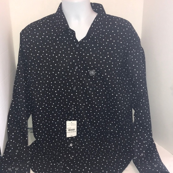 Black shirt with white stars Clearance